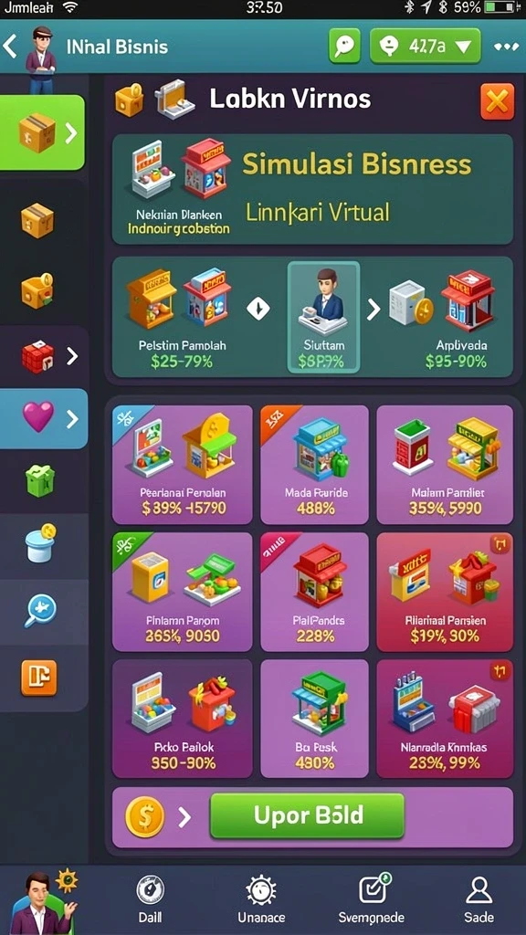 Tampilan awal aplikasi yang menarik dan user-friendly.