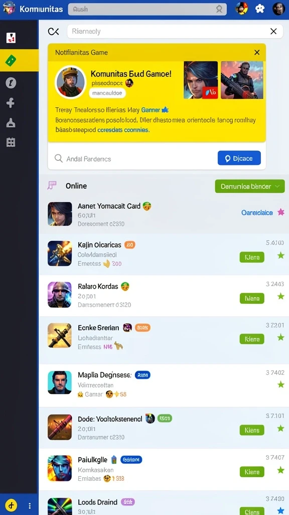 Menu navigasi yang mudah diakses oleh pengguna.