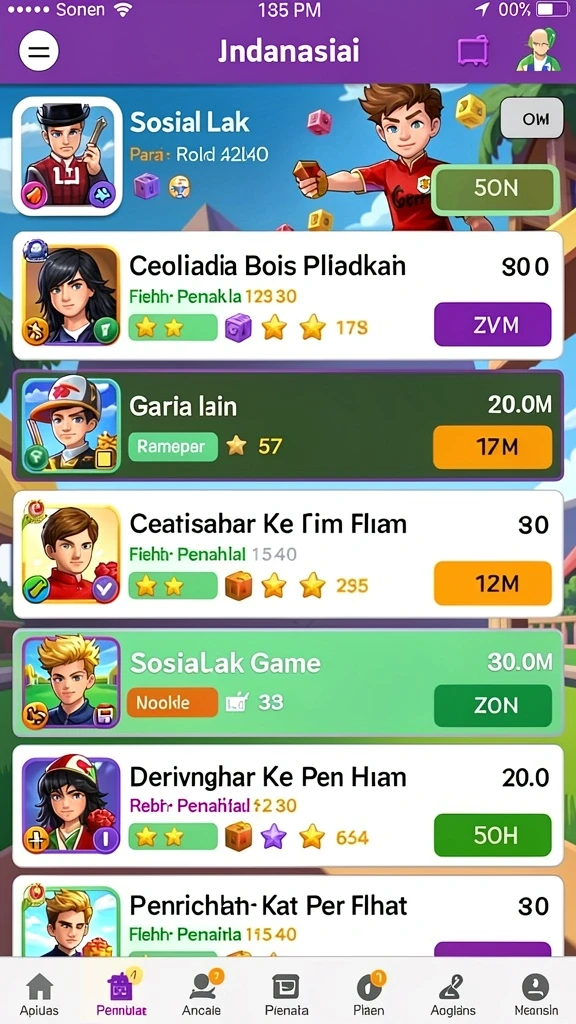 Tampilan awal CERI123 yang menarik dan user-friendly.