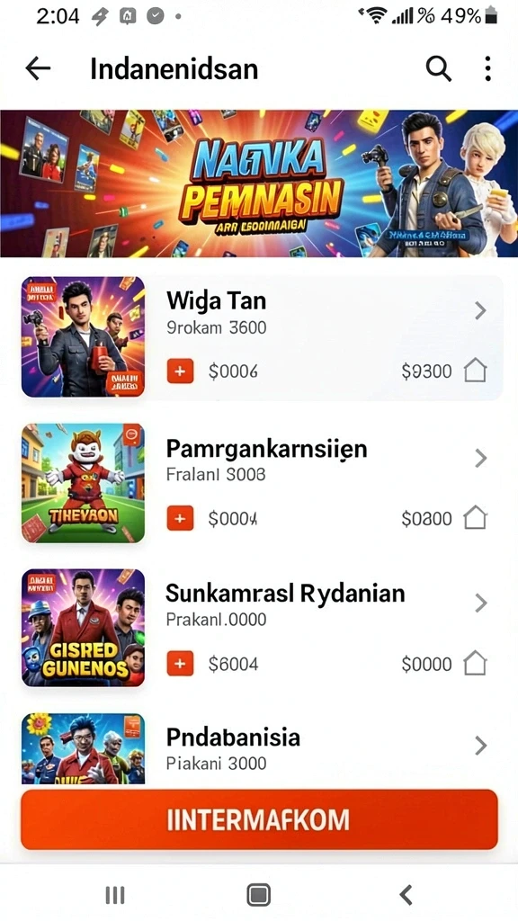Tampilan awal yang menarik dan penuh warna.
