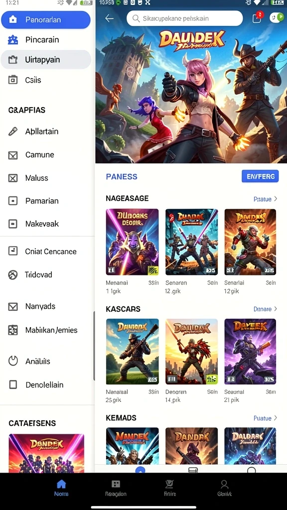 Mode multiplayer yang memungkinkan permainan bersama teman.