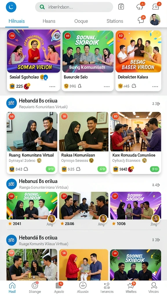 Menu interaksi yang mudah digunakan dan informatif.