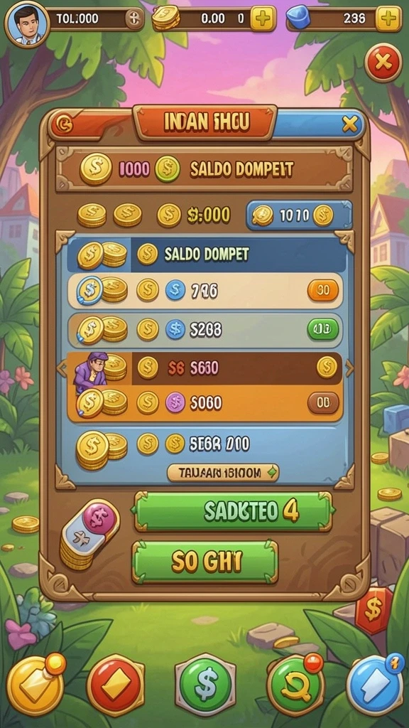 Tampilan menu utama yang menarik dan mudah dinavigasi.