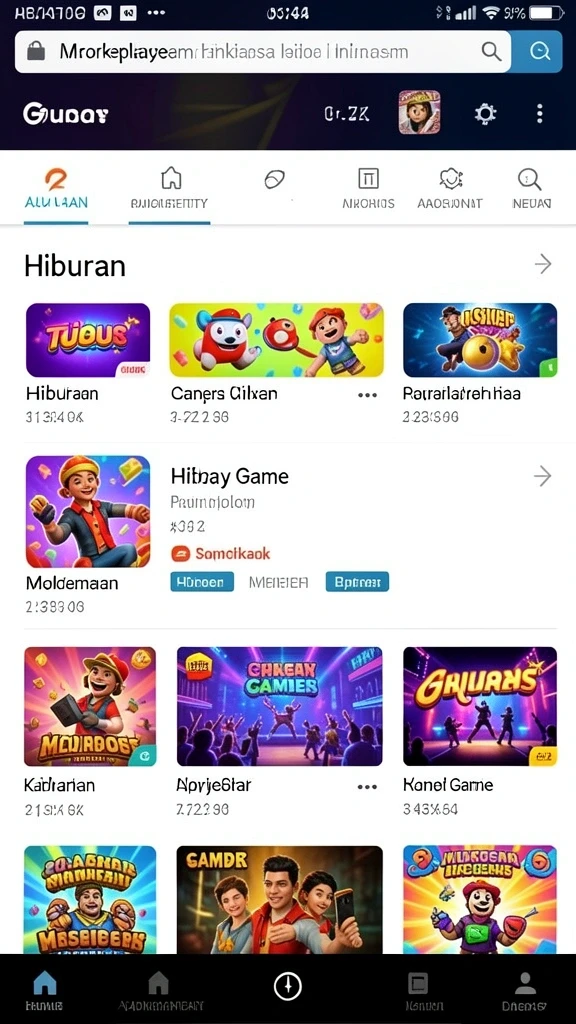Tampilan awal yang menarik dan sederhana.