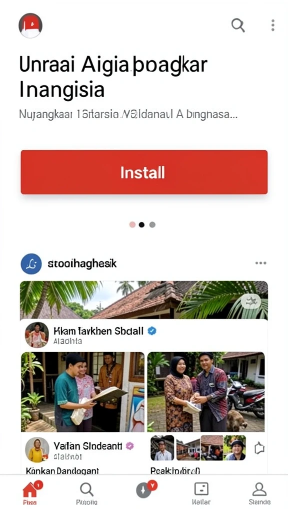 Tampilan awal permainan yang menarik dan interaktif.