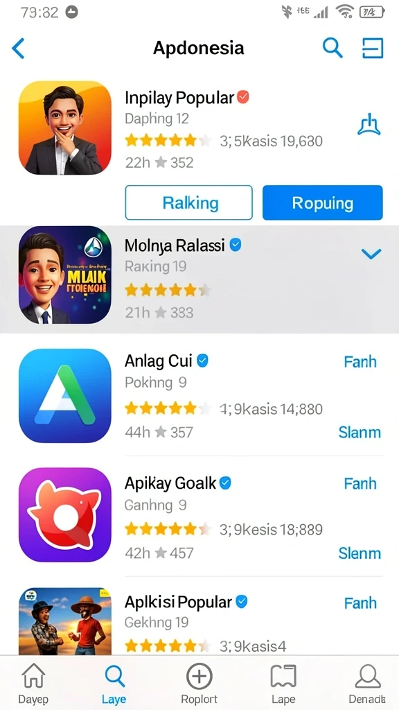 Tampilan awal yang menarik dan penuh warna.
