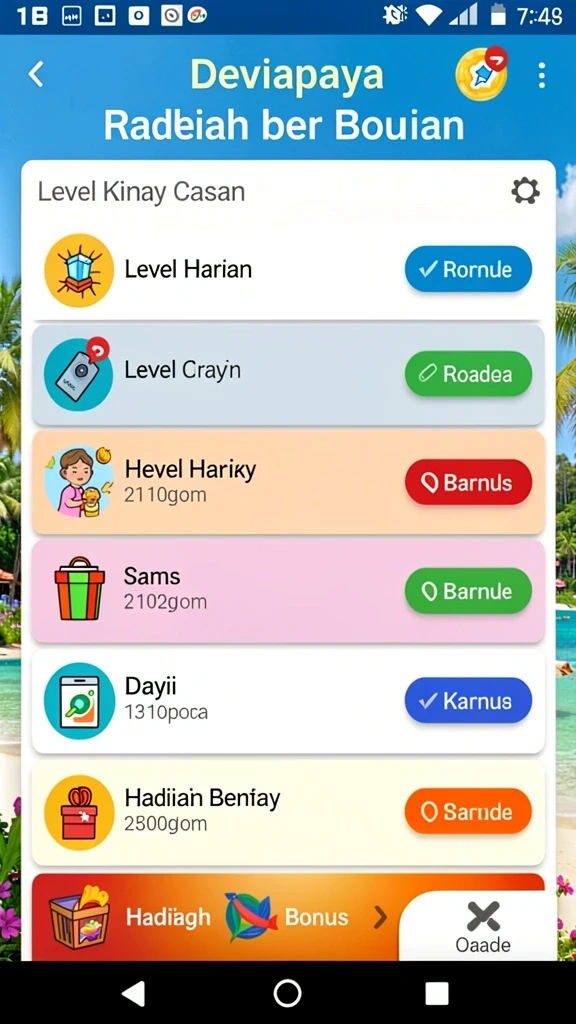 Beragam tema permainan slot yang bisa dipilih.