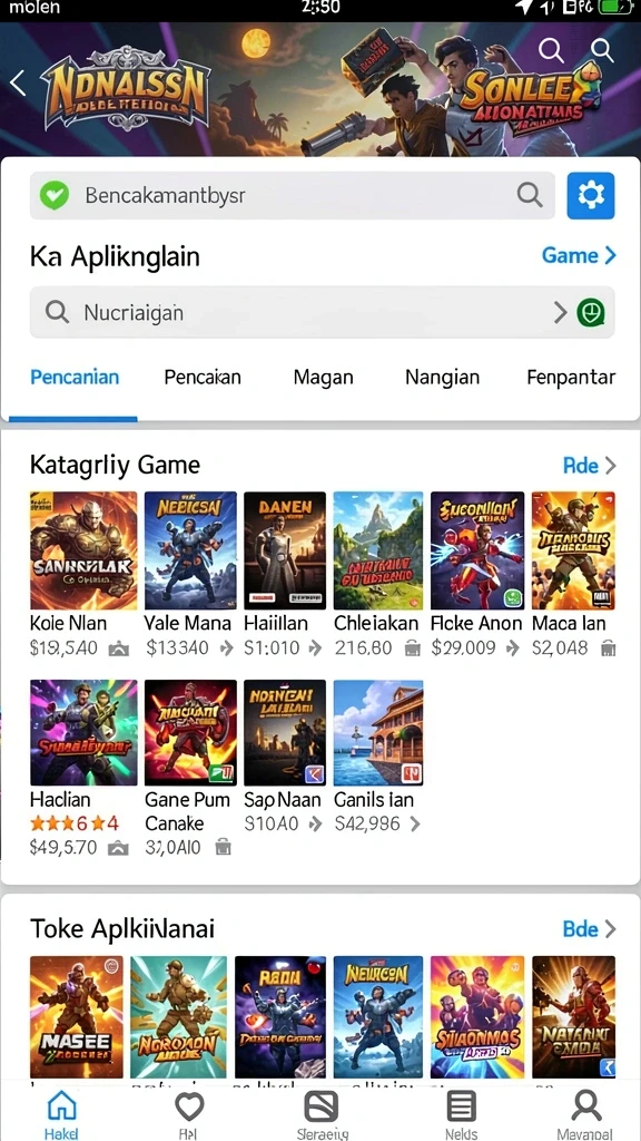Banyak pilihan permainan yang seru dan menghibur.